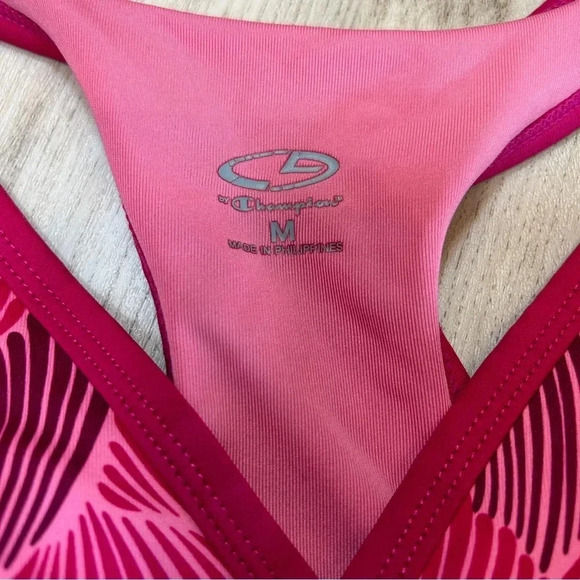 Women’s Champion Sports Bra in Multicolor Hot Pinks Removable Pads / Size Med - Picture 3 of 5